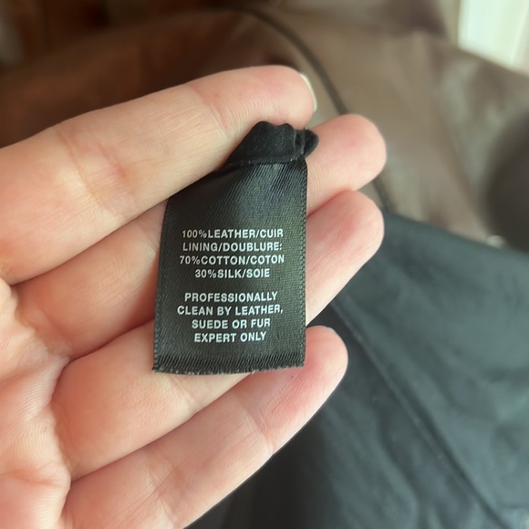 Designer Lafayette 148 New York Brown High Quality Leather Mini Dress - Picture 10 of 10